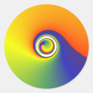 Pegatina Redonda giro de color