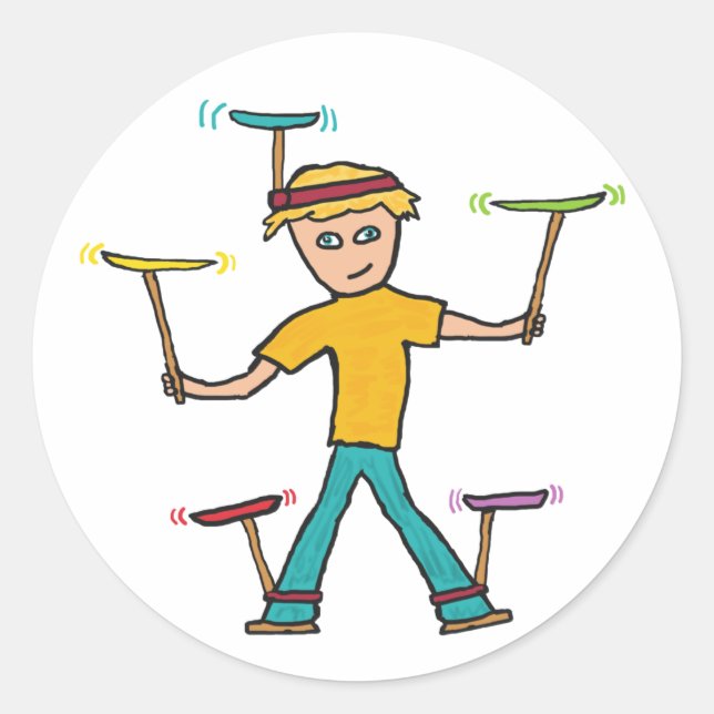 Pegatina Redonda Giro de placa (Anverso)