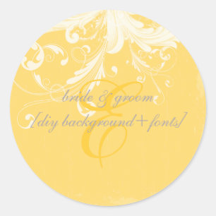 Pegatina Redonda Giros vintage de PixDezine/color diy