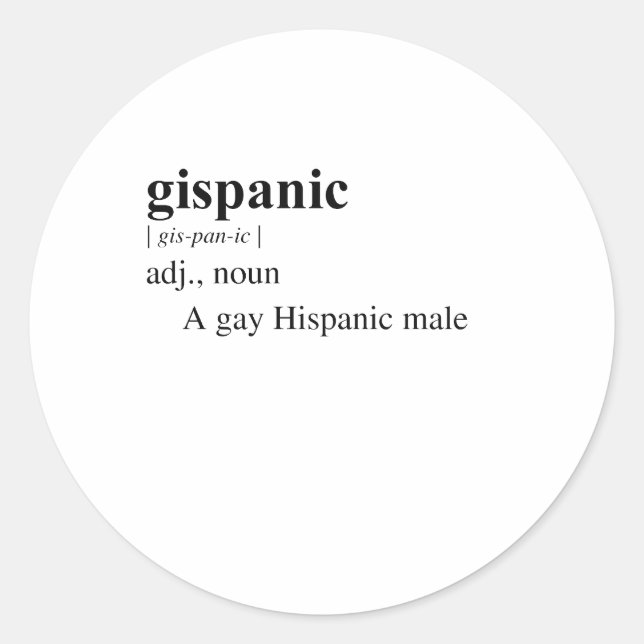 PEGATINA REDONDA GISPANIC (Anverso)