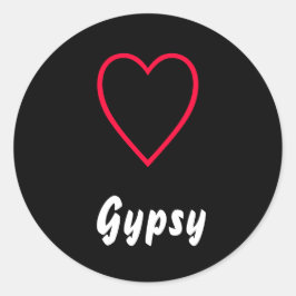 Pegatina Redonda Gitano