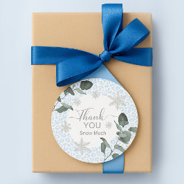 Pegatina Redonda Glacier Leopard Print Pattern