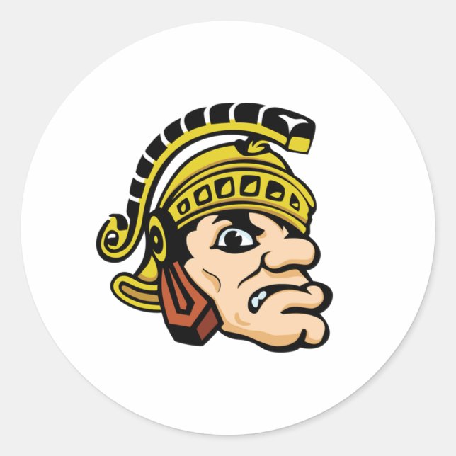 Pegatina Redonda Gladiador (Anverso)