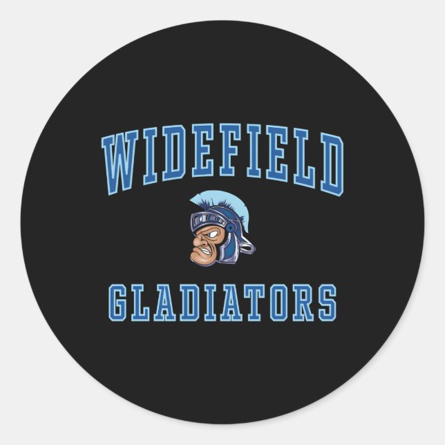 Pegatina Redonda Gladiadores Widefield High School C1 (Anverso)