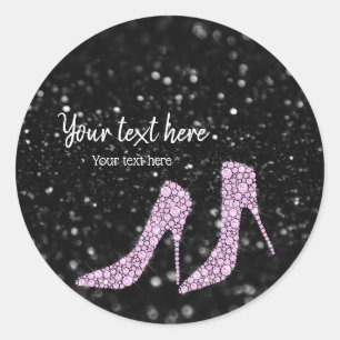 Pegatina Redonda Glam Shoes High Heels para todas las ocasiones