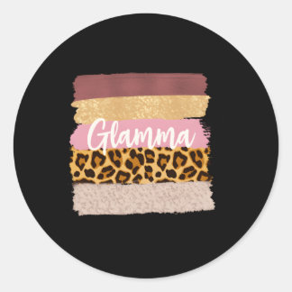 Pegatina Redonda Glamma Glam Mamáes Nana Leopard