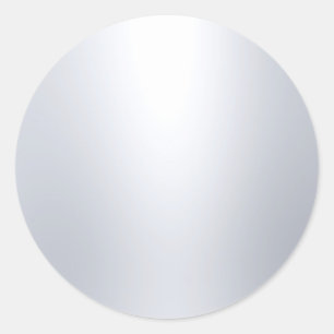 Pegatina Redonda Glamorosa plantilla en blanco falso plateado elega