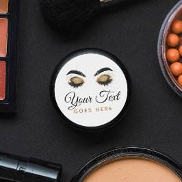 Pegatina Redonda Glamoroso Ojo Lazas Cristales Artista Bar de Belle