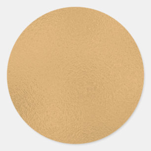 Pegatina Redonda Glamour Faux Gold elegante de moda