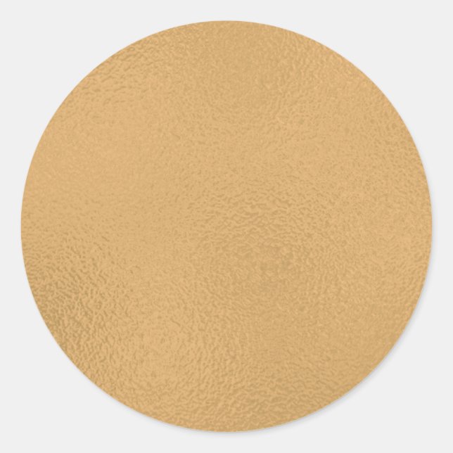 Pegatina Redonda Glamour Faux Gold elegante de moda (Anverso)