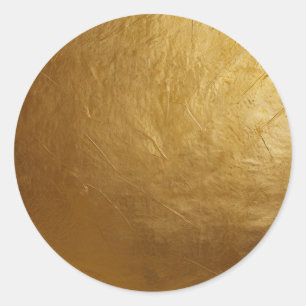 Pegatina Redonda Glamour Faux Gold elegante de moda