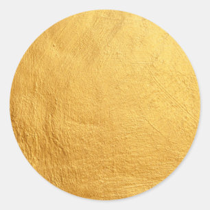 Pegatina Redonda Glamour Faux Gold elegante de moda