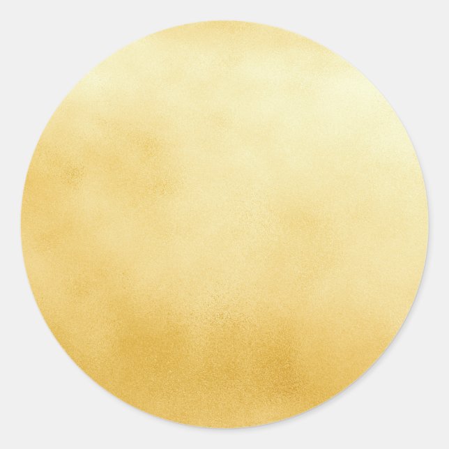 Pegatina Redonda Glamour Gold Faux Metallic (Anverso)
