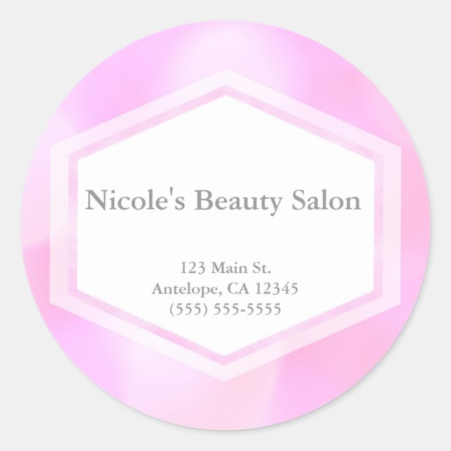 Pegatina Redonda Glamour rosa ilumina a Pegatinas de Moda de Bokeh (Anverso)