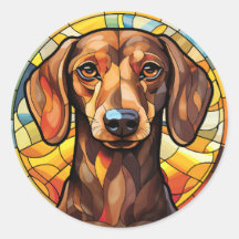 Glass Dachsund Dog