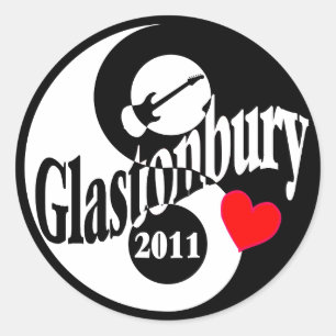 Pegatina Redonda Glastonbury