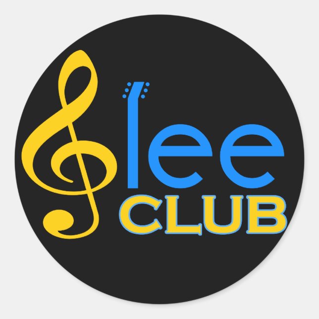 Pegatina Redonda Glee Club (Anverso)