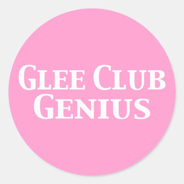 Pegatina Redonda Glee Club Genius Gifts (Anverso)