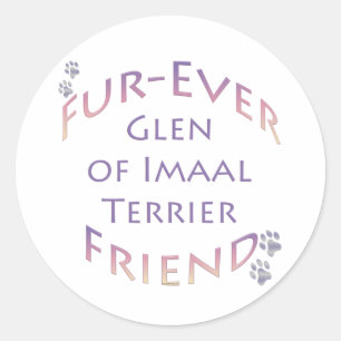 Pegatina Redonda Glen de Imaal Terrier Furever