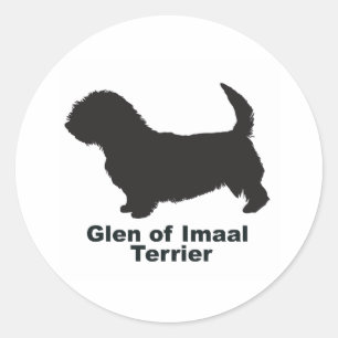 Pegatina Redonda Glen of Imaal Terrier