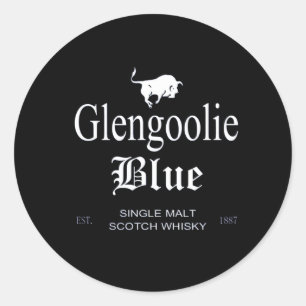 Pegatina Redonda Glengoolie Blue Scotch Whisky