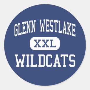 Pegatina Redonda Glenn Westlake Wildcats Middle Lombard