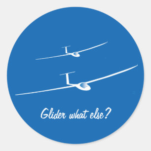 Pegatina Redonda Glider - ¿Qué más?
