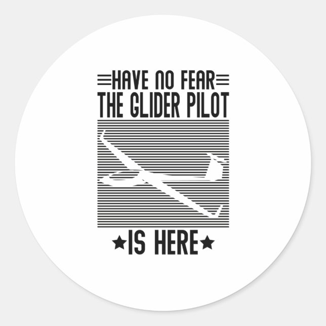 Pegatina Redonda Gliders Pilot | Regalos De Hobby Glide Glide Glide (Anverso)
