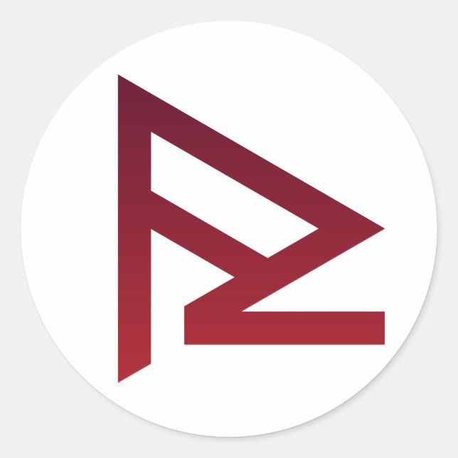 Pegatina Redonda Glifo de Ruedas de Crema (Anverso)