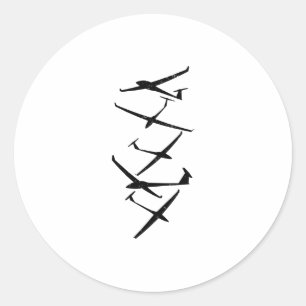 Pegatina Redonda Glister  Termómetros Piloto De Glider Que Aumenta