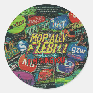 Pegatina Redonda GLITCHED REALITY PATCH - Multiverse Malfunction