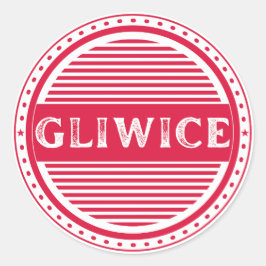 Pegatina Redonda Gliwice City Pride Emblem – Polish Identity
