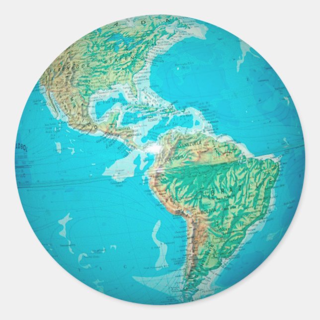 Pegatina Redonda Globe (Anverso)