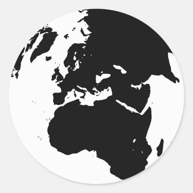 Pegatina Redonda Globe (Anverso)