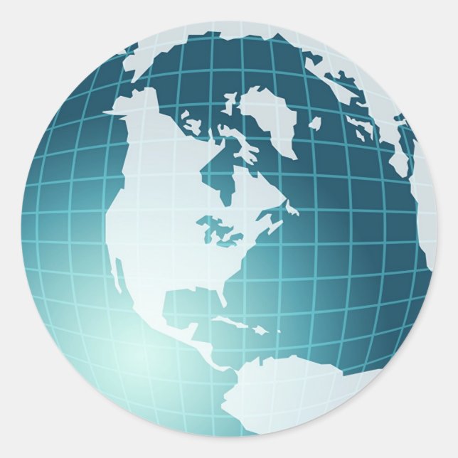Pegatina Redonda Globe (Anverso)