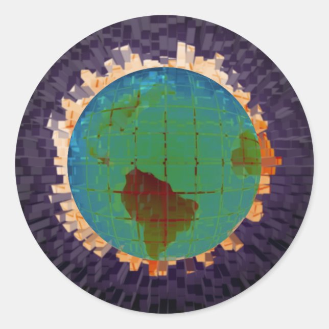 Pegatina Redonda Globe (Anverso)