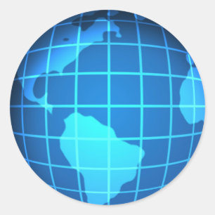 Pegatina Redonda Globe