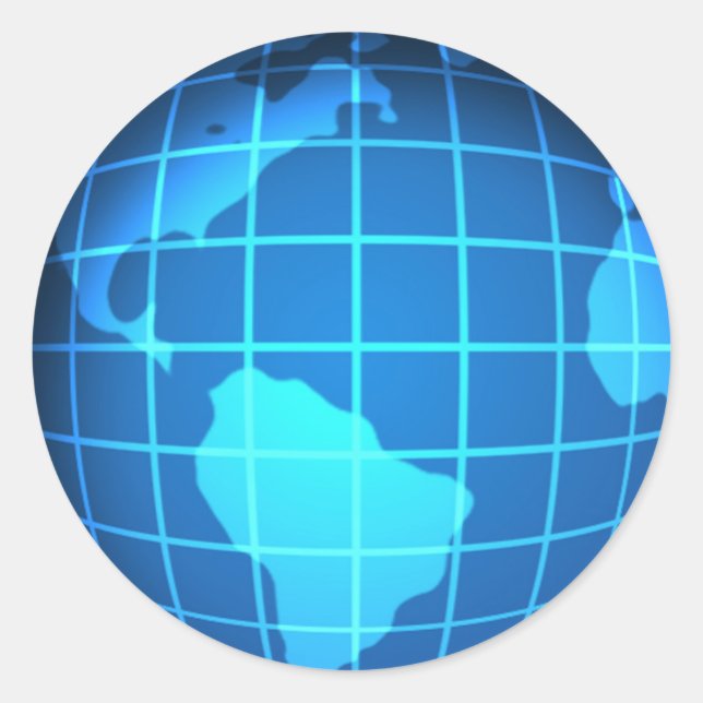 Pegatina Redonda Globe (Anverso)
