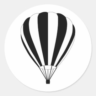 Pegatina Redonda globo de aire caliente