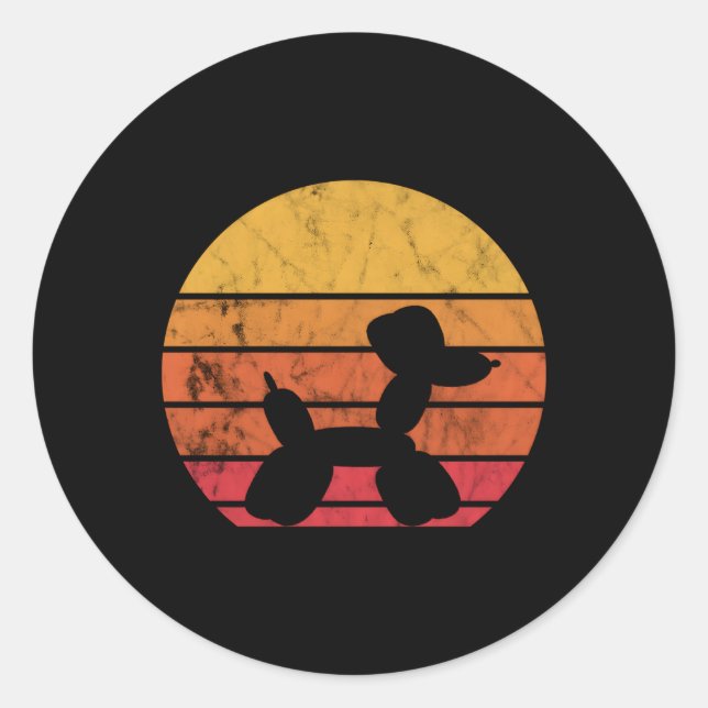 Pegatina Redonda Globo de globo de globo de globo (Anverso)