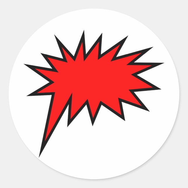 Pegatina Redonda Globo de gritos (Anverso)