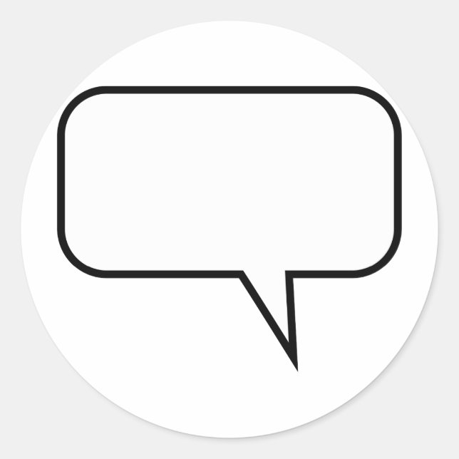 Pegatina Redonda Globo de voz (Anverso)