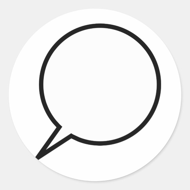 Pegatina Redonda Globo de voz (Anverso)