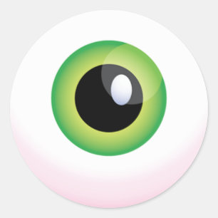 Pegatina Redonda Globo ocular