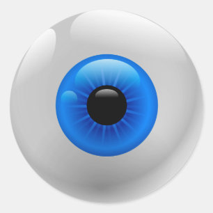 Pegatina Redonda Globo ocular