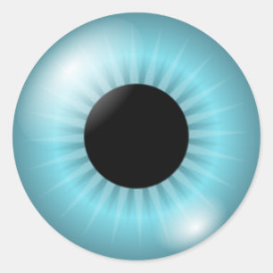 Pegatina Redonda Globo ocular