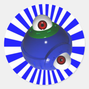 Pegatina Redonda globo ocular