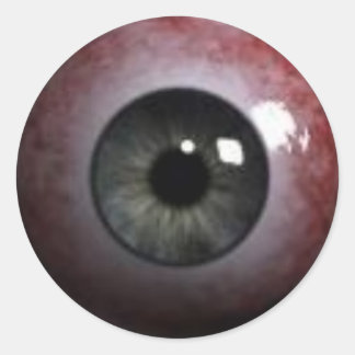 Pegatina Redonda globo ocular malvado