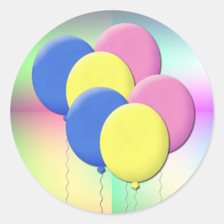 Pegatina Redonda Globos