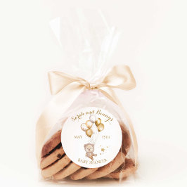 Pegatina Redonda Globos de osito de peluche Decoración para recuerd